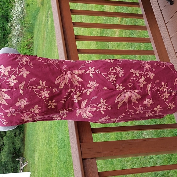 Pataloha by Patagonia Burgundy Cotton Dress, sz 8, Floral/Island Print - Picture 7 of 10